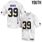 Notre Dame Fighting Irish Youth Jonathan Doerer #39 White Under Armour Authentic Stitched College NCAA Football Jersey XYU8699DG